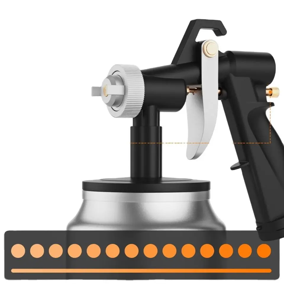 Huepar Paint Sprayer Electric 650 Watt Spray Gun 1000ml Paint Container With 1.0mm nozzles & Two Copper cores & 3 Spray Pattern