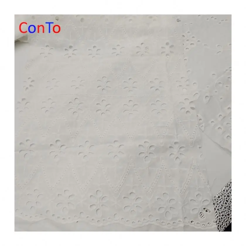 Good Selling Chicken Embroidery Eyelet Batik Fabric Indonesian Cotton