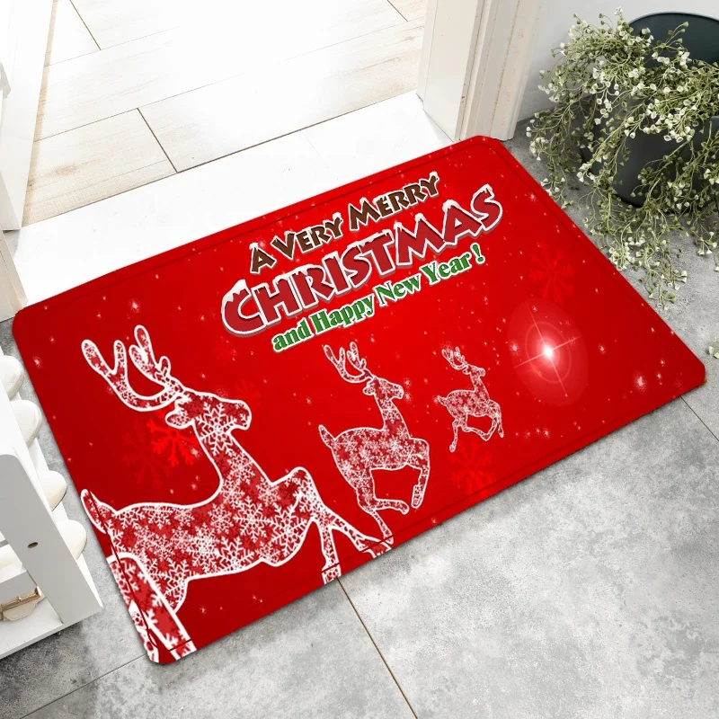 Custom Design Fashion Sensor  Christmas Welcome Door Floor Mats