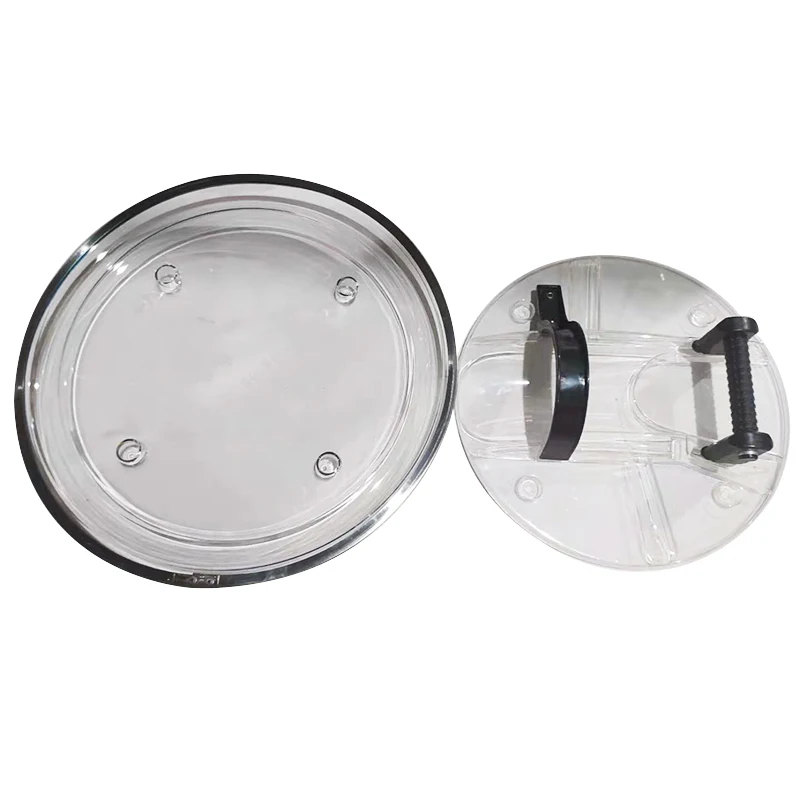 Professional police equipment round riot shield handles polycarbonate riot shield