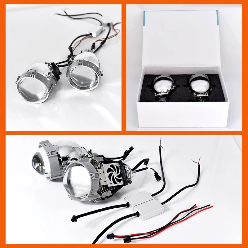 
RX9 Focos Bi LED Faros Biled Projector Turboes 90W Auto Lighting System Headlamps Proyectores Lens Retrofit Laser Led Headlights 