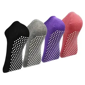 Custom 100% Cotton Non Slip Straps Yoga Socks for Women Summer Anti-slip Ballet Dance Barefoot Grips Pilates Socks