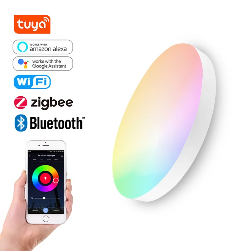 VACE Dmx Google Home Remote Flush Rgbw Wifi Modern Smart Rgb Led Ceiling Lights
