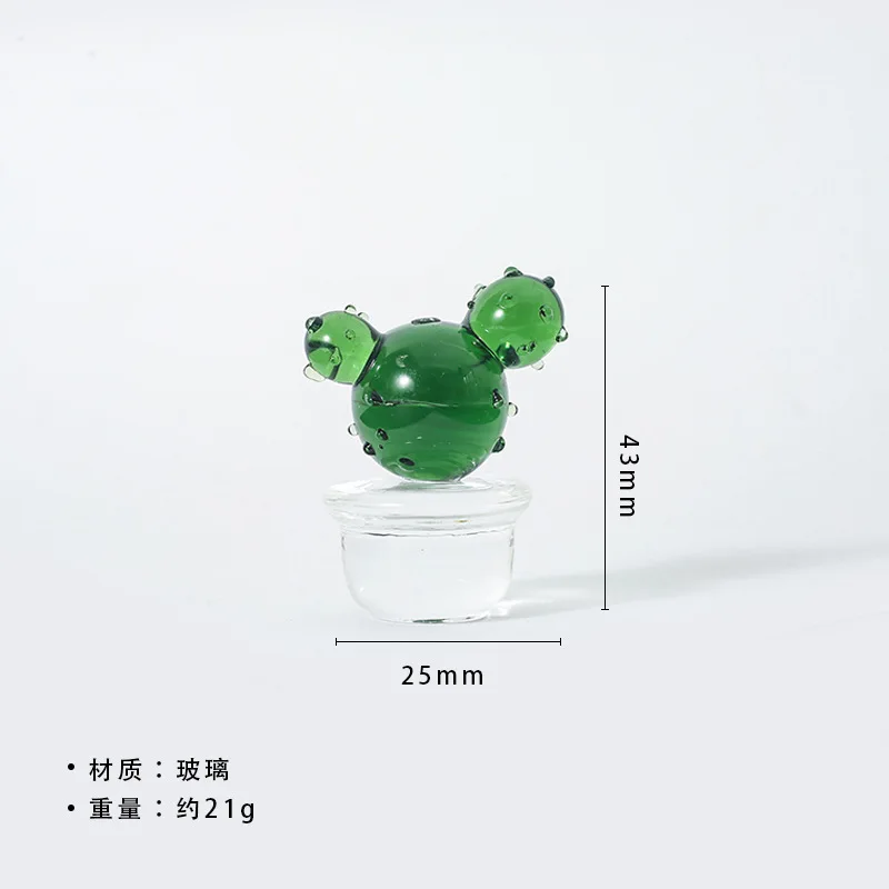 Creative Glass Plant Cactus Simple Home Table Living Room Decoration