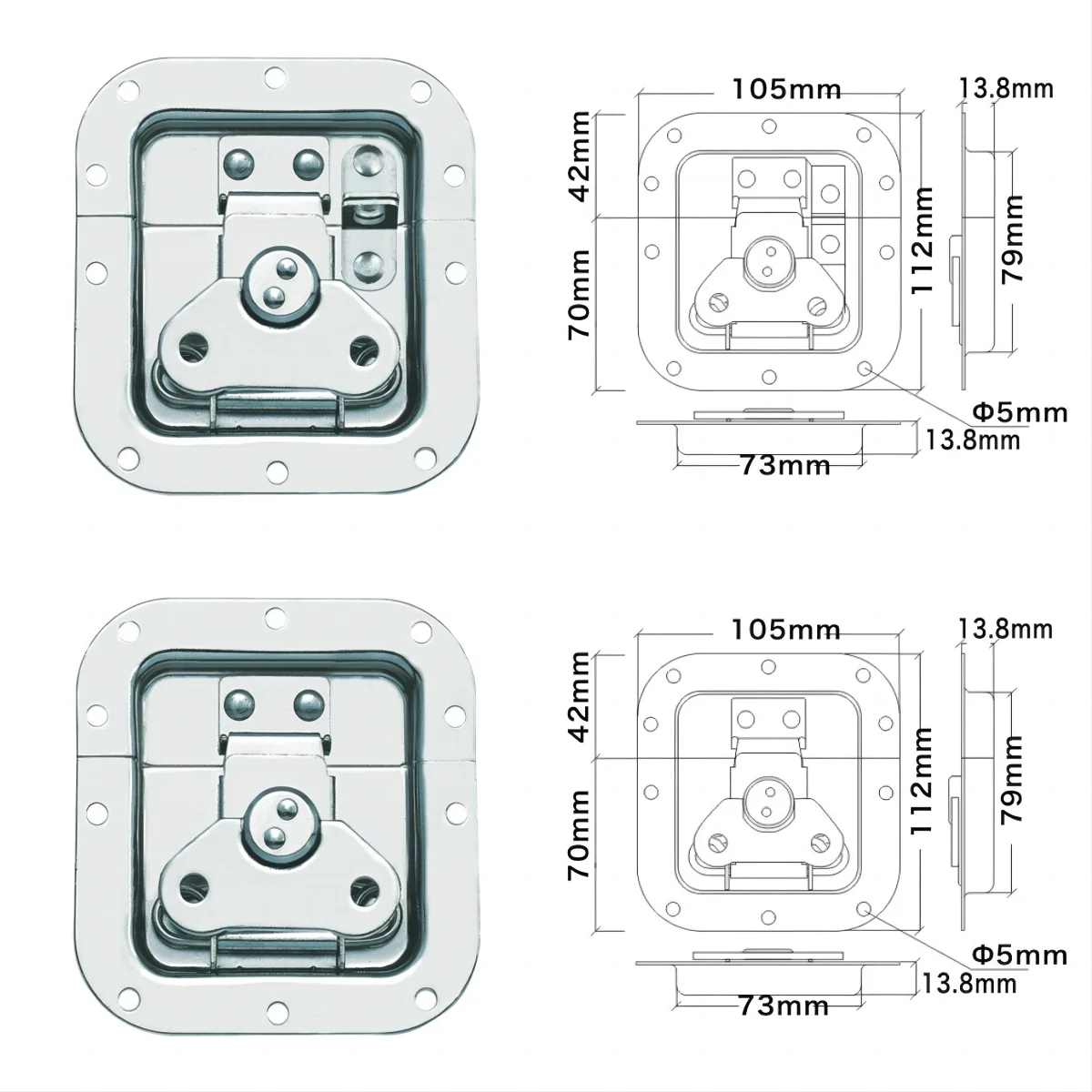 Dish Type Butterfly Lock China Hardware Flight Case Metal Speaker Box Lock Dish Type Butterfly Lock Speaker