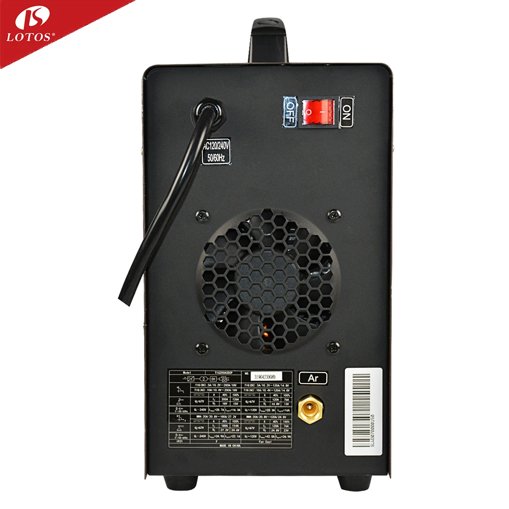 Lotos tig welder ac dc 200p pulse igbt dc inverter tig 200a 110v 220v aluminum welding  machine