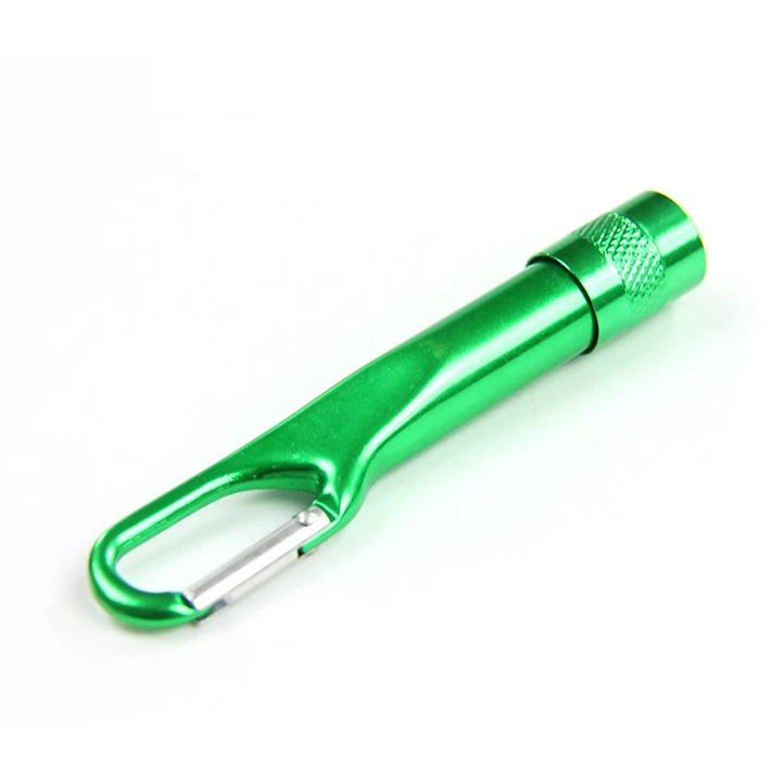 Promotional Gifts Portable Outdoor Hiking EDC Key Chain Aluminum Alloy Mini Led Flashlight Keychain with Carabiner Hook