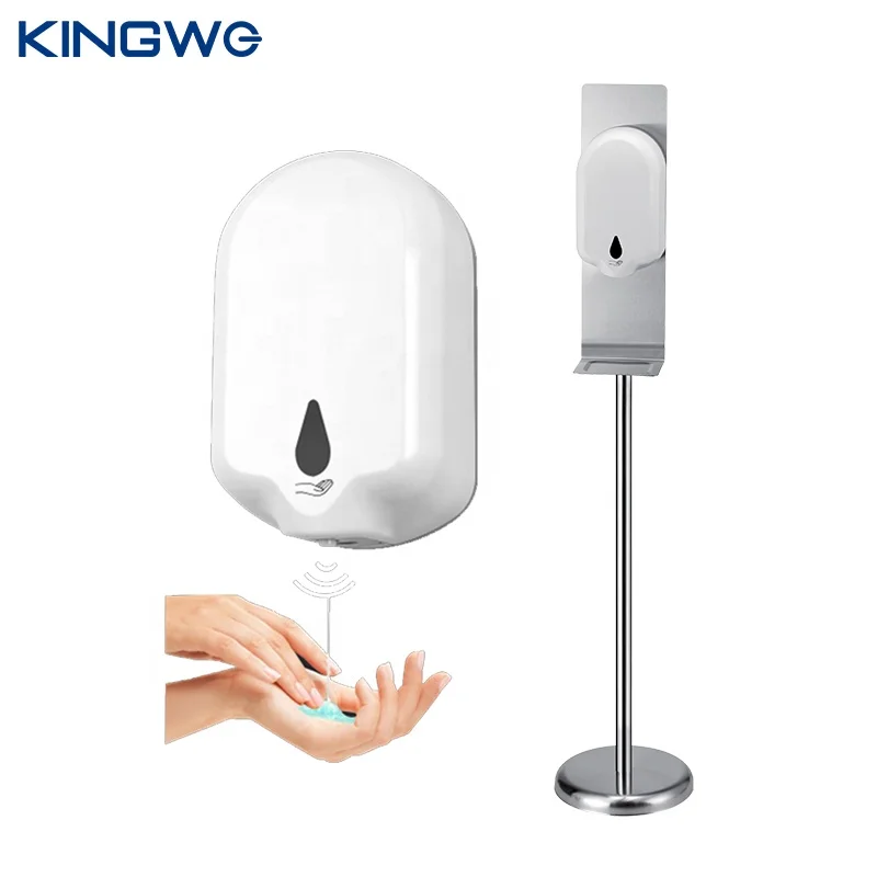 Automatic Hand Sanitizer Dispenser Soap Dispenser Floor Stand With Drip Tray For Office Station