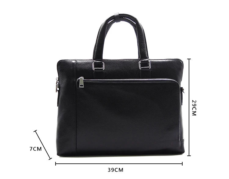 Hot sale class hot sale durable genuine leather laptop mens Bag MOQ 1 piece in stock customize OEM man briefcase