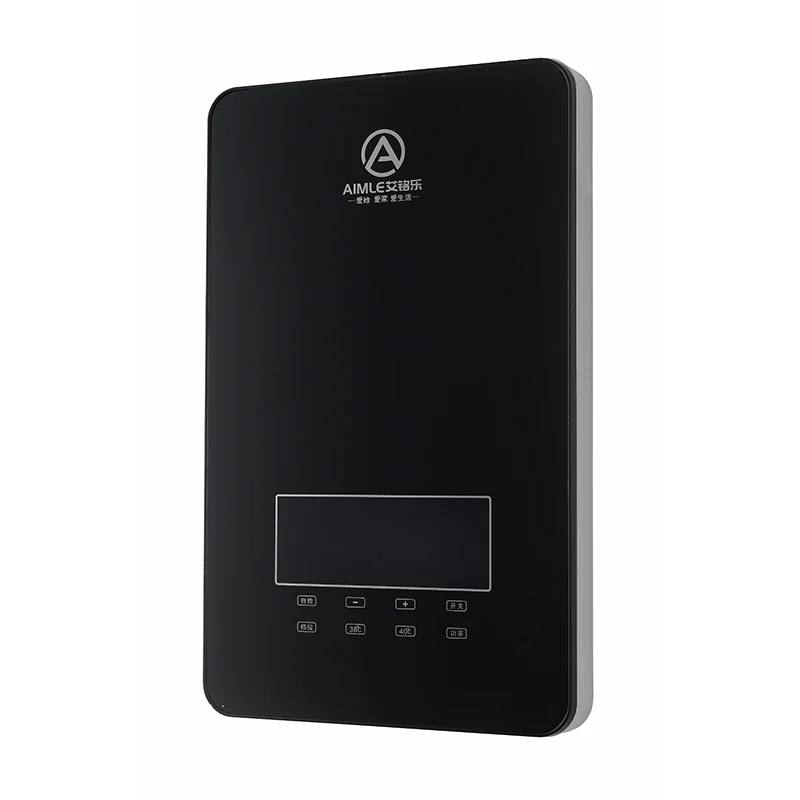 Мгновенный безрезервуарный Электрический настенный водонагреватель DP08 черный/золотой, один ключ на 38 или 40 градусов