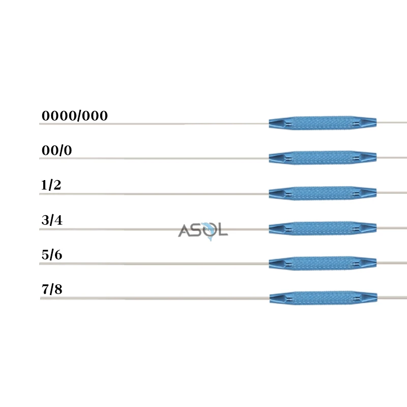 Professional 6 pieces set of bowman lacrimal probe stainless steel surgical instruments