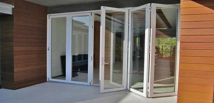 Specializing in The Production of Energy-saving Bi-fold Door Aluminum Alloy Patio Folding Glass Foldable Graphic Design Finished