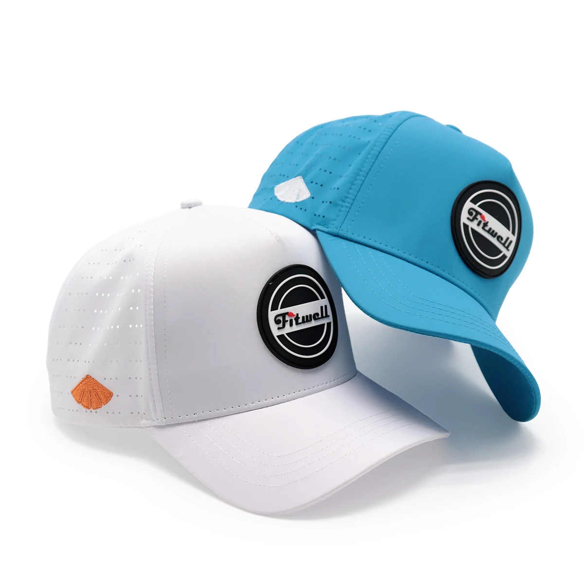 men 5 panel rubber pvc logo baseball cap waterproof rope quick dry custom golf hats