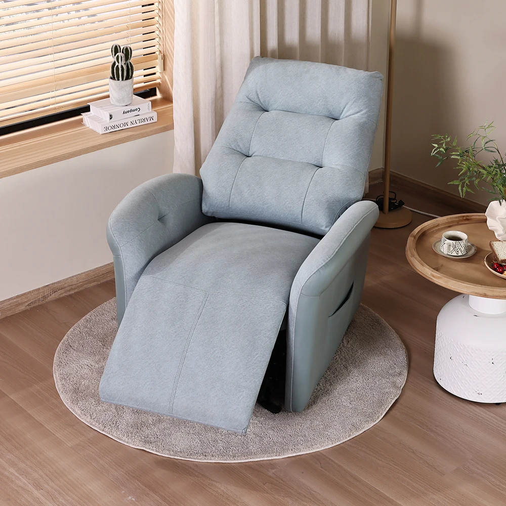 Tecforcare electric recliner chair living room furniture single recliner massage chair leather sofa for elderly