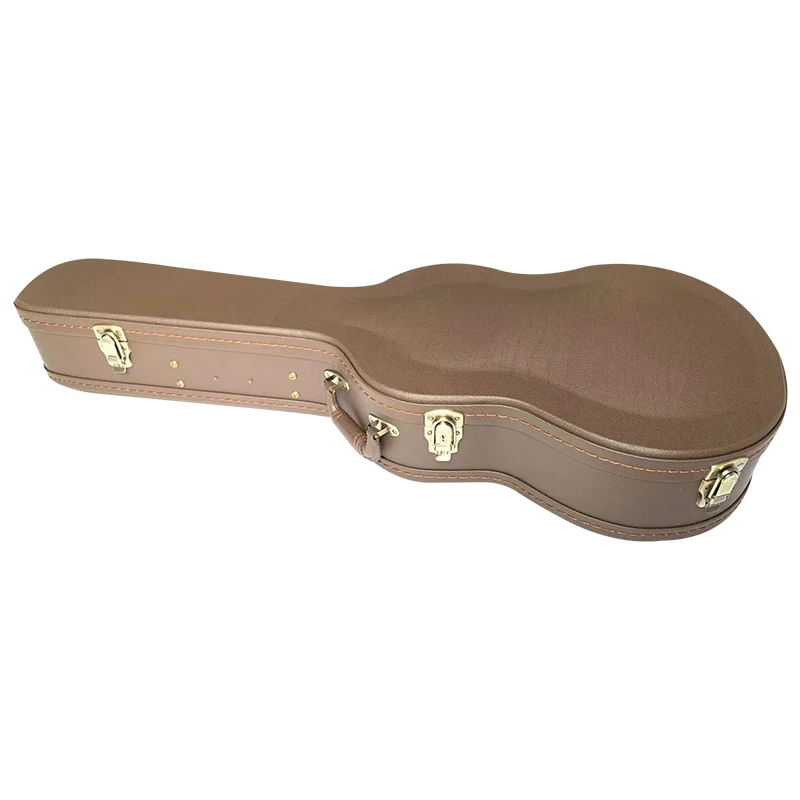 OEM new design fearless wood leather acoustic guitar hard box instrument pack