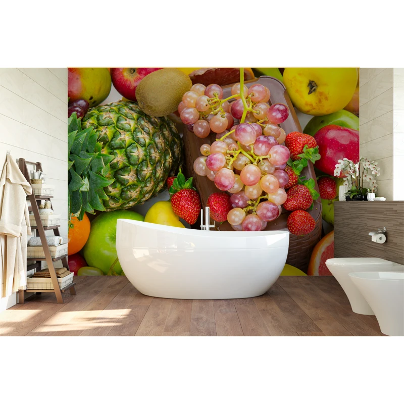 Custom Photo Wallpaper Kitchen Fruit Shop Restaurant Background Wall Decor Fruits Vegetables Wallpaper For Living Room Wall