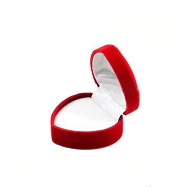 Лидер продаж, коробки для обручальных колец с индивидуальным логотипом, роскошная коробка для колец с сердцем, бархатная красная шкатулка для ювелирных изделий