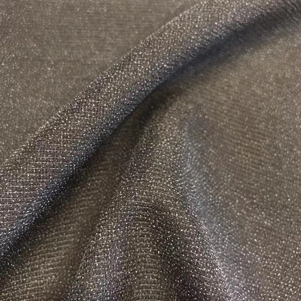 High Quality 100% Polyester PES Double Dot Tricot Knitted Gum Stay Interlining Fabric For Men Suits/Necktie