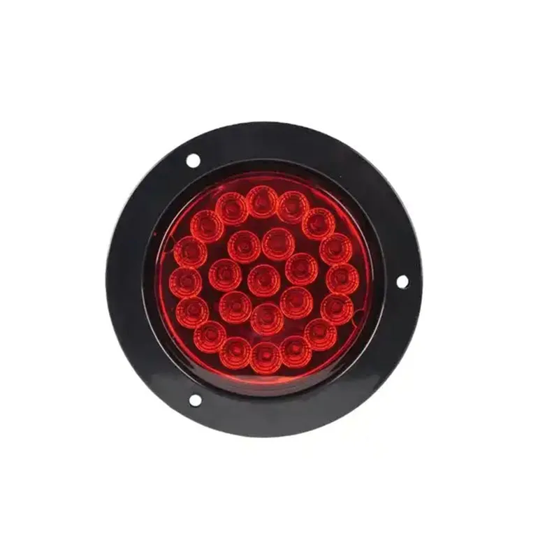 12v 24v Light Waterproof Red Round Truck Rear 4 Inch Led Tail Light Round Turn Tail Rear Light For Truck Trailer