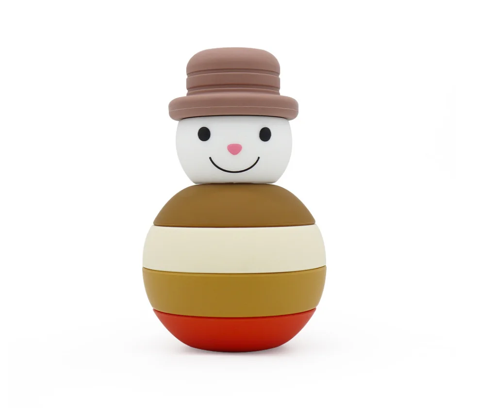 Hot Selling Cute Snowman Silicone Dolls Educational Toys for Children Kids Baby Toys