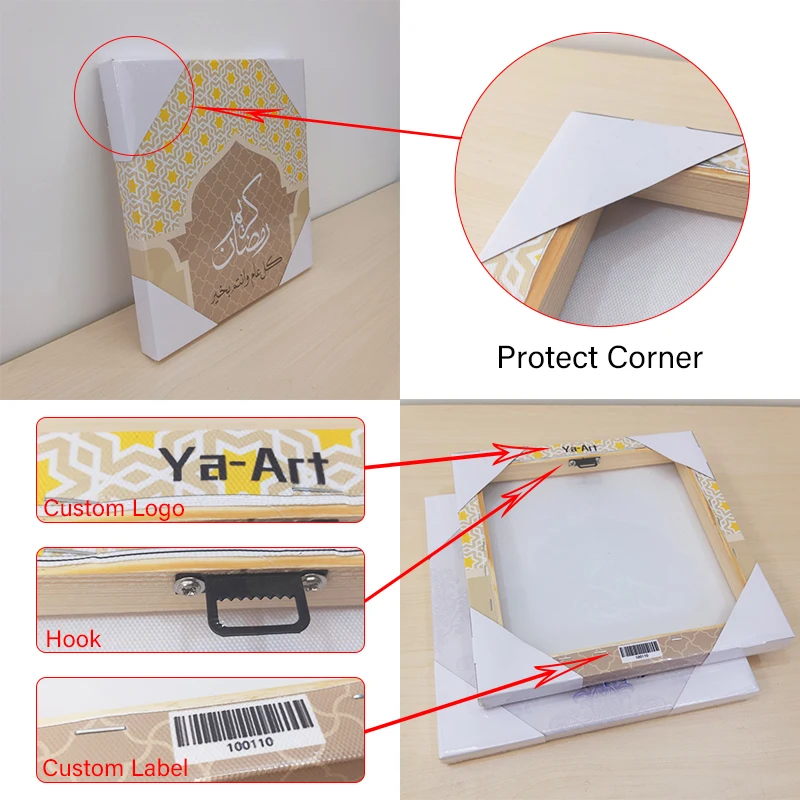 5 panels Home Decor Arabic Islamic design calligraphy wall art paintings on canvas