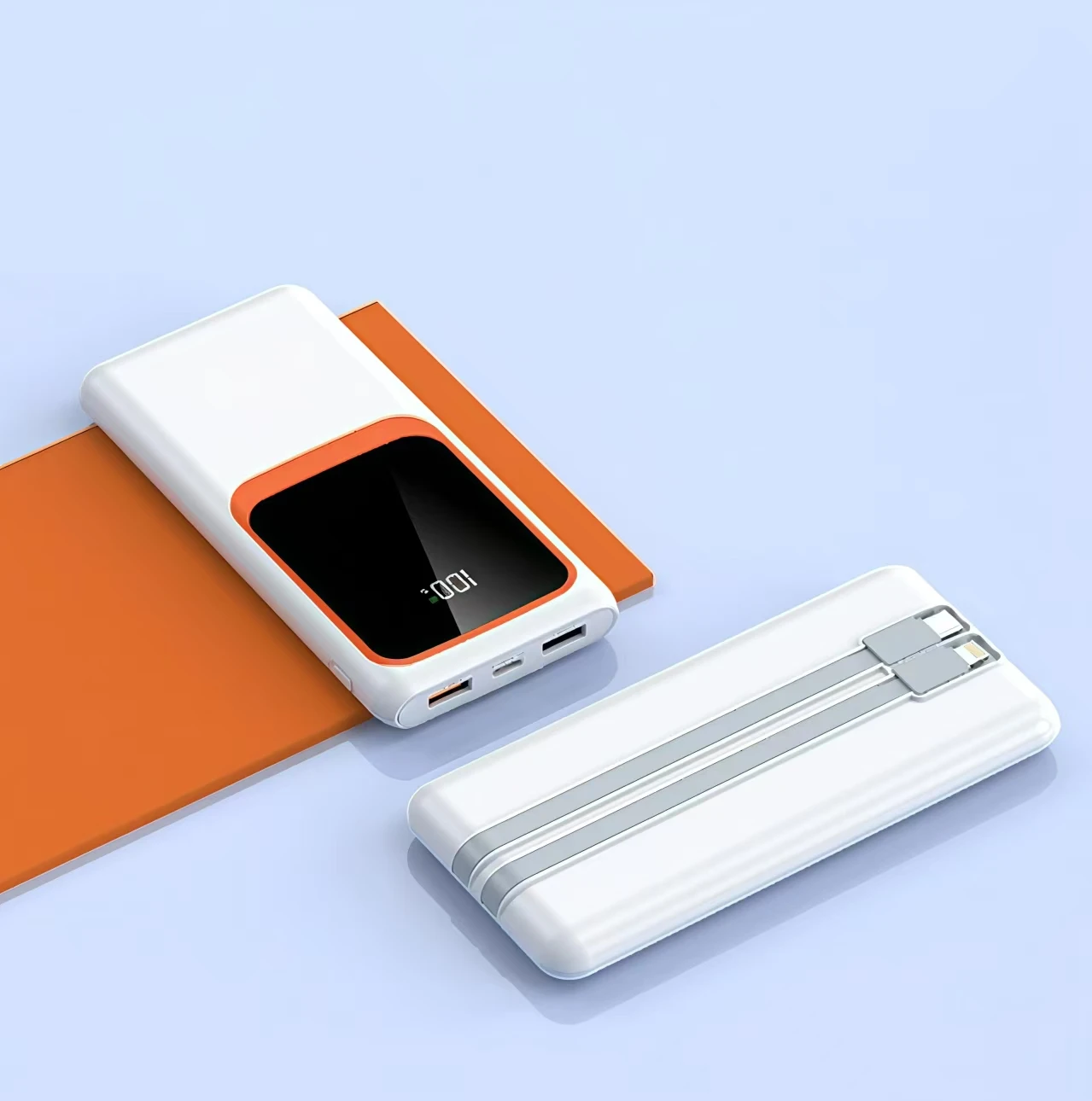 Top Selling Products 2024 Power Bank With Built-In Cable 10000/20000mah Fast Charging Led Display For Mobile Phones