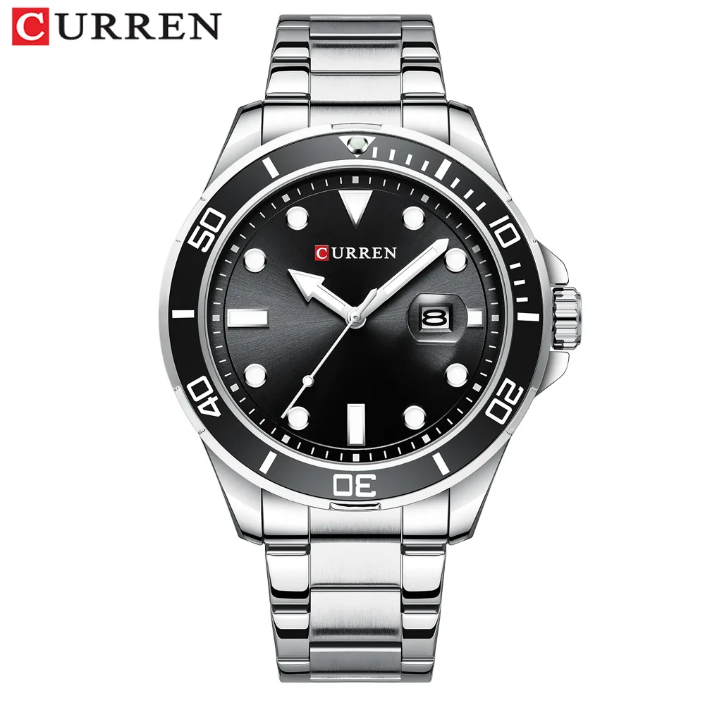 Fashion CURREN 8388 Waterproof Stainless Steel Strap Business Leisure Quartz Watch For Men