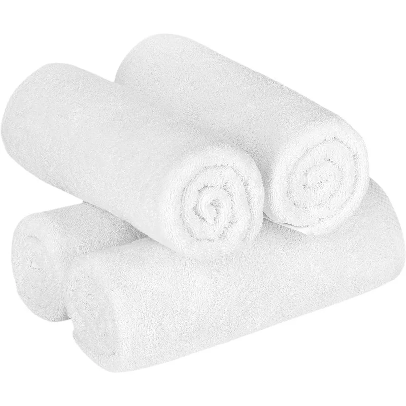 Wholesale Durable Cotton White Non-Pilling Enlarge Absorbent Household Bath Towel Sheets