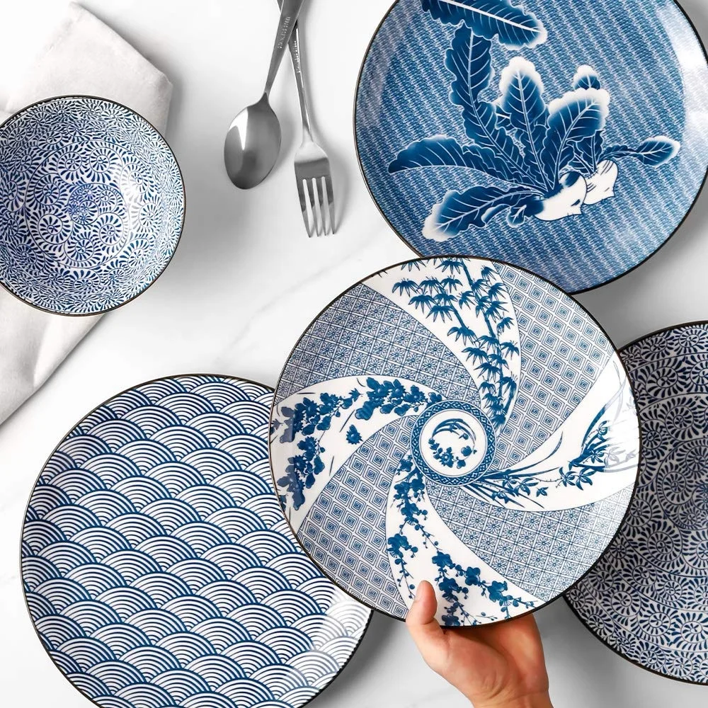 wholesale porcelain dinner plates with pad printing
