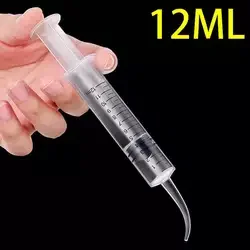 Medical Customized Disposable syringe 12ml dental impression oral irrigation syringe with curved tip scale