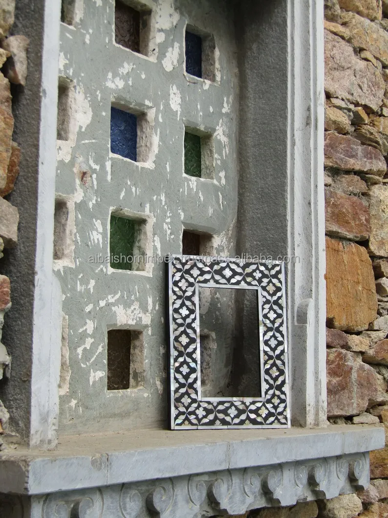 Mother Of Pearl Inlay of Photo Frame MOP Inlay Picture Frames For Decoration Mop & Bone Inlay custom size wholesale cheap price