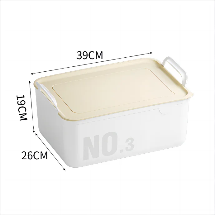 Factory 7L Household Sundries Stackable Storage Box Basket Containers Colorful Plastic Storage Bins with Lid and Handle