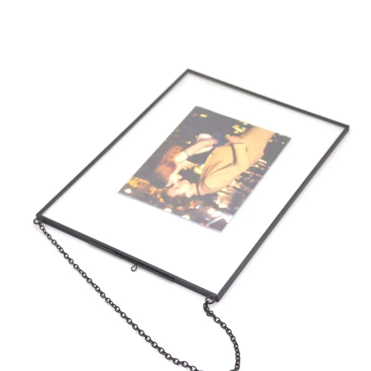 Оптовая продажа, винтажная стеклянная Современная Настенная подвесная золотая металлическая рамка для фотографий 4x6 8x10 a4