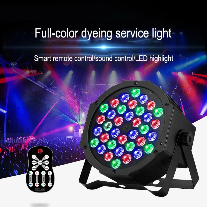 Rgb 18 36 Led 7 Modes Sound Activated Dmx Control Stage Dj Par Lights With Remote Control For Club Ktv Disco Party Lighting