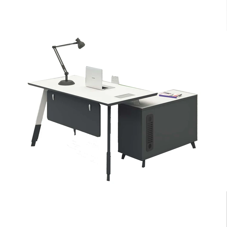Classic Office Use 4 Person Workstation  L Shaped Executive Desk