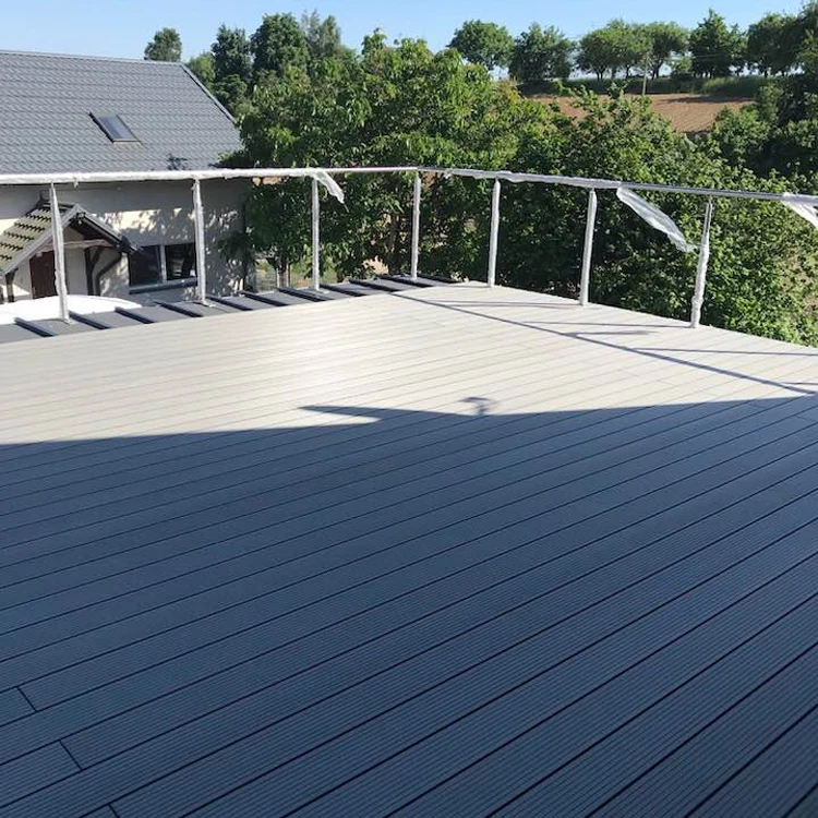 Garden landscaping decking wooded plastics decking hollow floor WPC Decking board