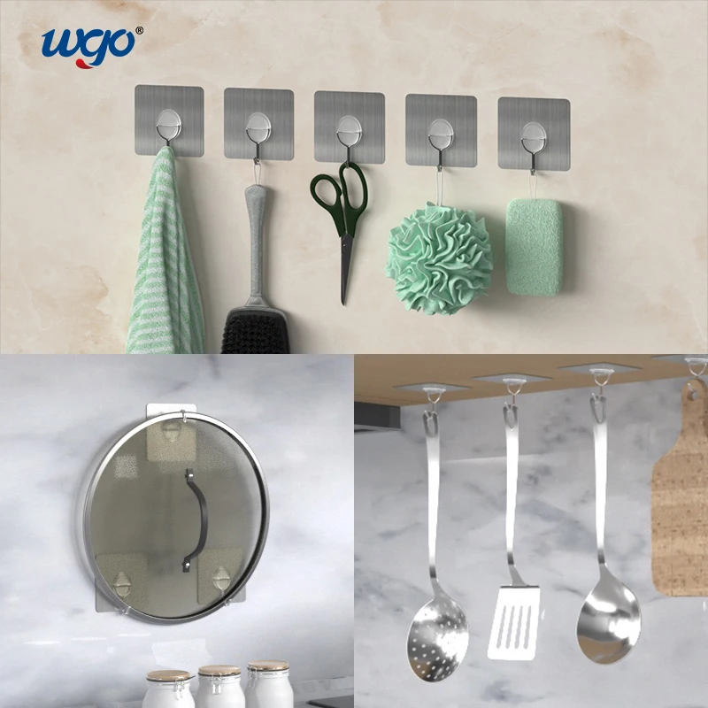 Wall Mounted Holder Traceless Novelty Hooks Sticker Sucker Load-bearing Hanging Hook With Tape For Kitchen Bathroom