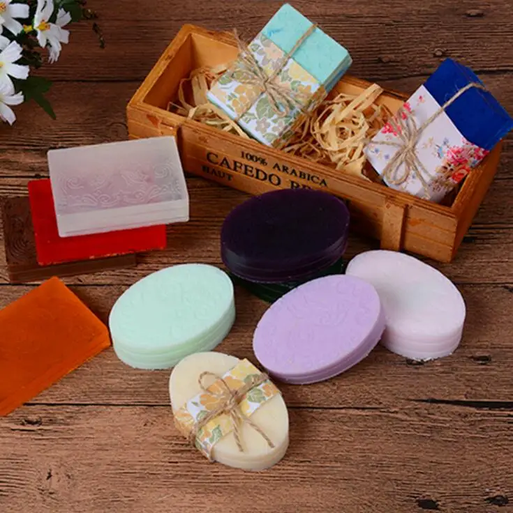 Silicone Soap Molds Cavities Lace Soap Molds Relief Patterns Rectangle and Oval Silicone Molds for Homemade Craft Soaps