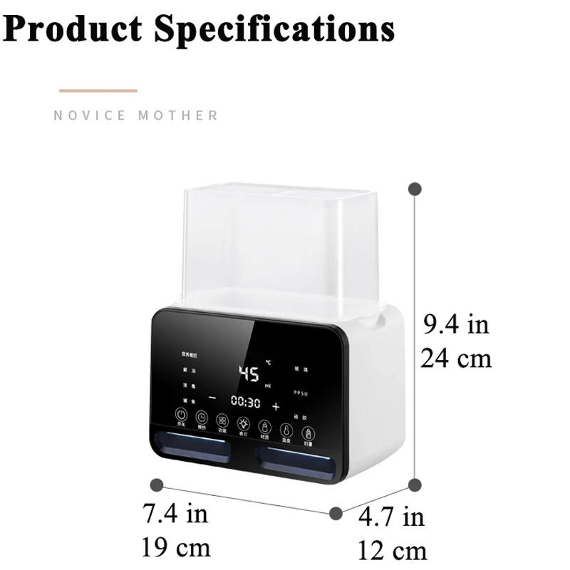 Best Baby Must Haves Fast Heating 48 Hours Thermostat 9-in-1 Portable Baby Bottle Warmer Steam Sterilizer