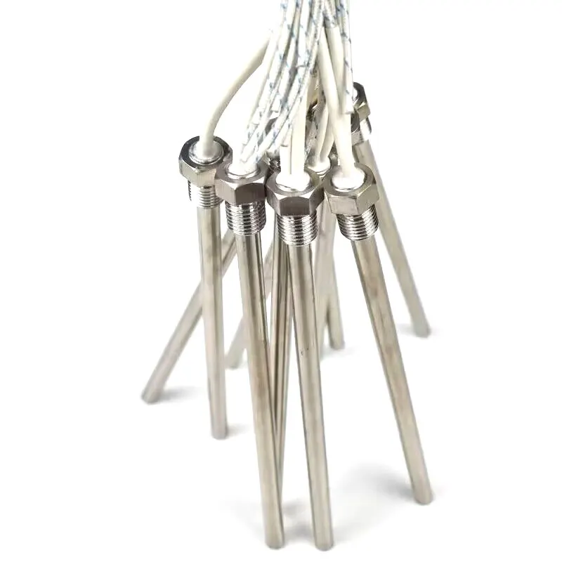 BRIGHT Threaded Stainless Steel 304 Sheath 9*200Mm 24V 220W Electric Resistance Cartridge Heater For Mold Heating