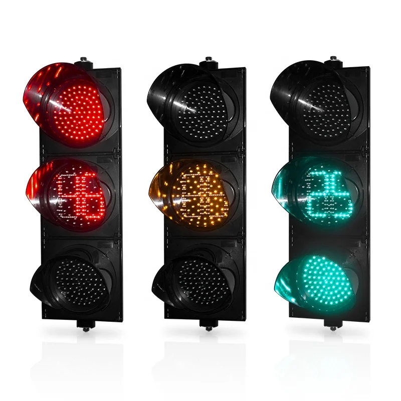 200mm RYG LED traffic light with digital countdown timer  for driveway