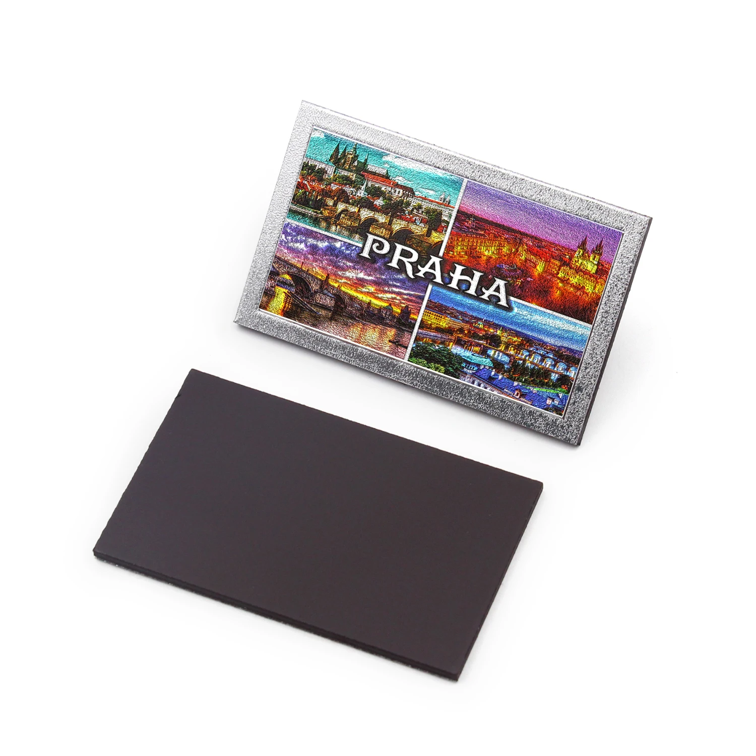 Brno Praha Czech Republic Fridge Magnet Square Custom Photo Print Prague Souvenir Gift Landmark Crystal Landmark Magnet