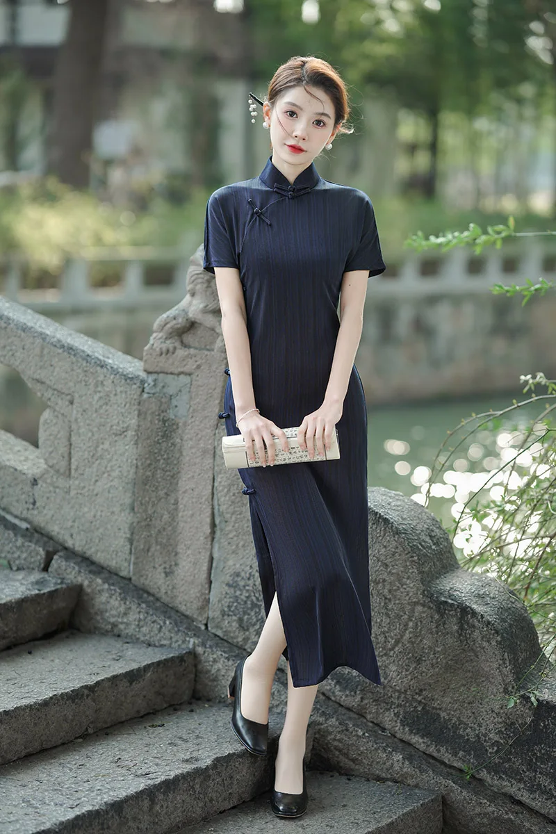 Online Wholesale Women Summer Qipao Dress Chinese Traditional Cheongsam clothes