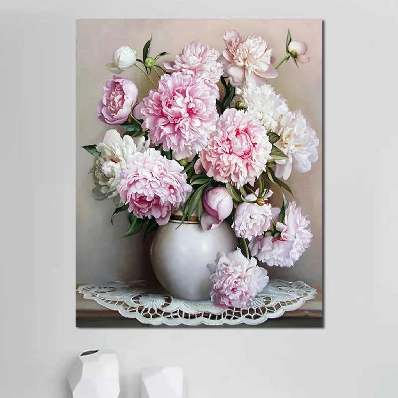 Customizable high-quality wholesale factory vertical digital painting of flowers aesthetic posters