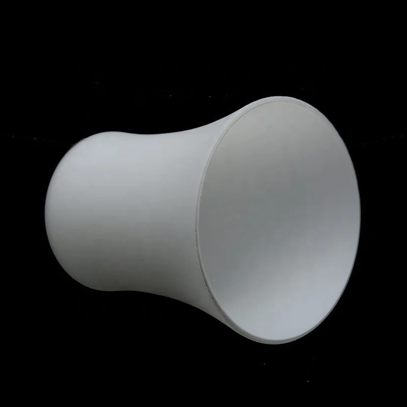 Modern White Frosted Opal Matt Glass Bell Lampshade Mouth Blown Japanese French Chinese Rustic French Transparent Flower Edge
