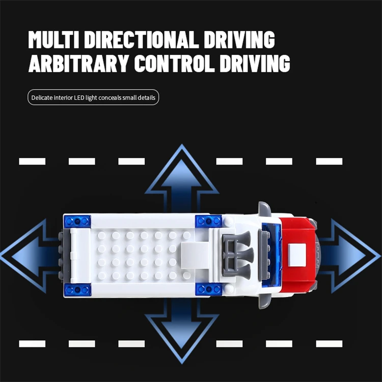 1 30 opening door lighting RC high speed 4 channels simulation design electric cars transportation ambulance toy car