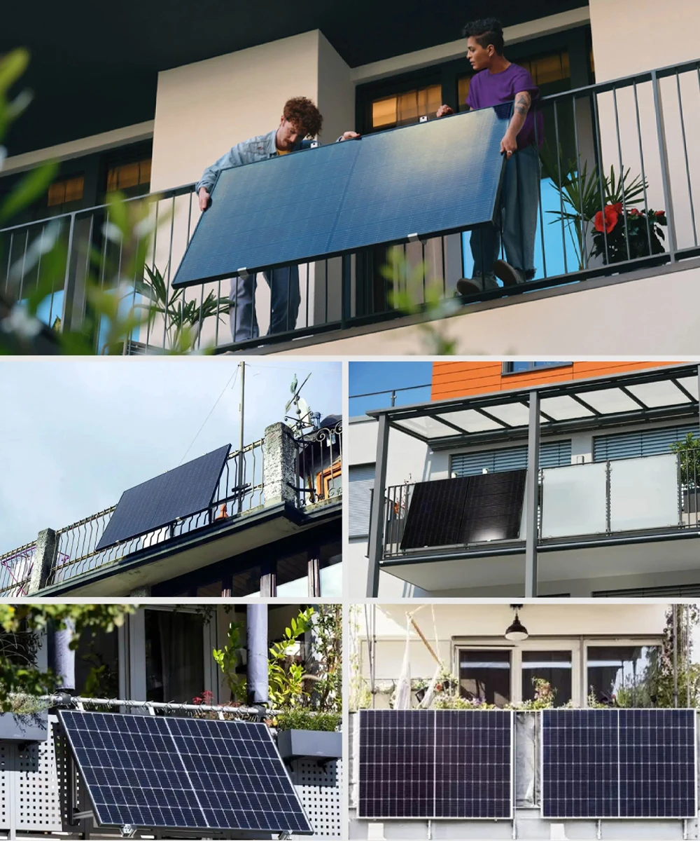 DOKIO 800W Solar Panel Set Lithium Battery Inverter Plug Play Balcony Solar System MPPT Controller Home Complete Kit-EU Stock