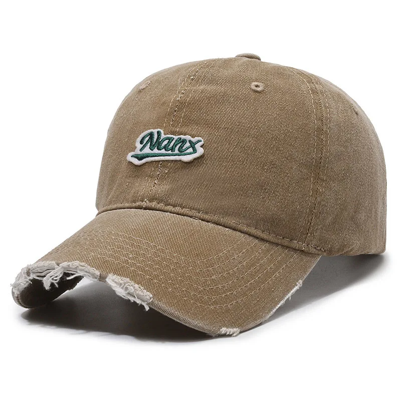 Wholesale new alphabet embroidery custom logo nostalgic retro baseball cap Dad cap Outdoor sports all-match travel sunscreen cap