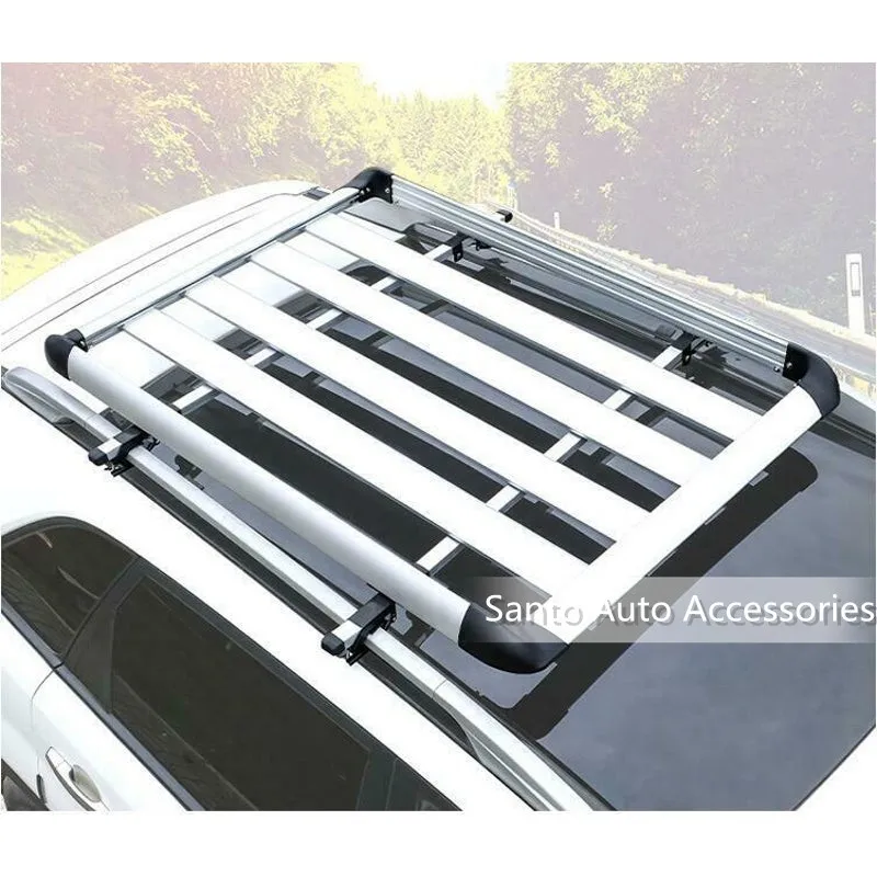 Roof Basket Aluminum Luggage Carrier Car Roof Rack Bar Cargo Van Roof Rail