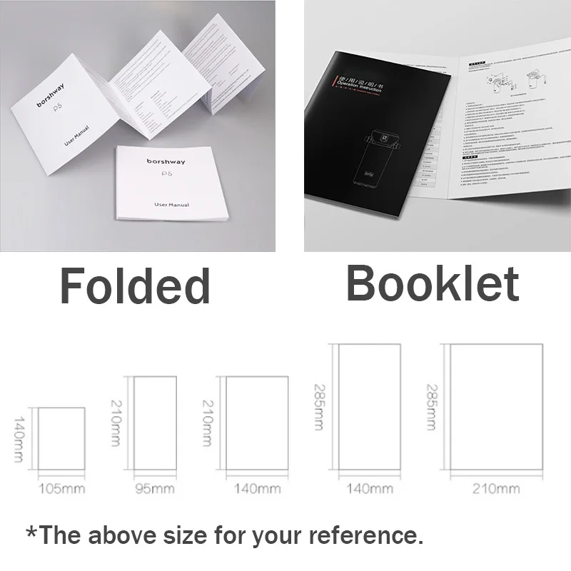 
Cheap custom Folded Leaflet /brochure folded product instruction user manual printing 